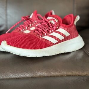 Adidas Kids Red and White Sneakers